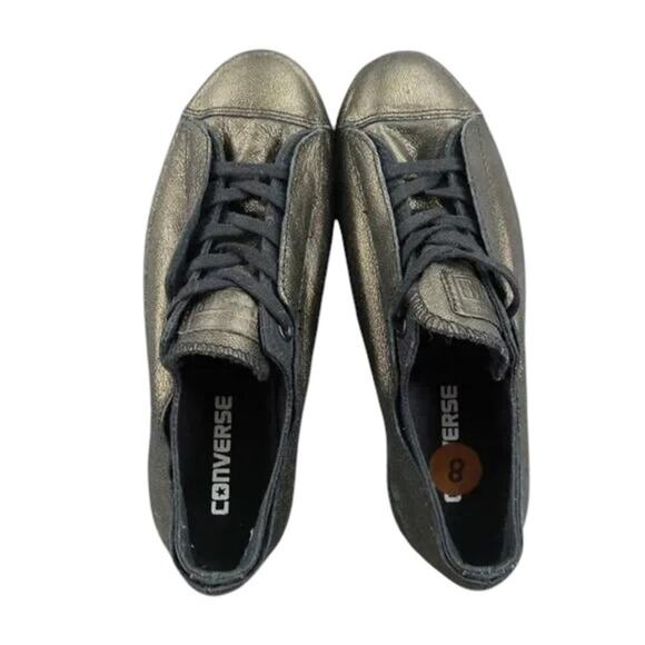 Converse Shoes Womens 6 Sneakers All Star Ox Leather Metallic High Line Shroud - Picture 12 of 16